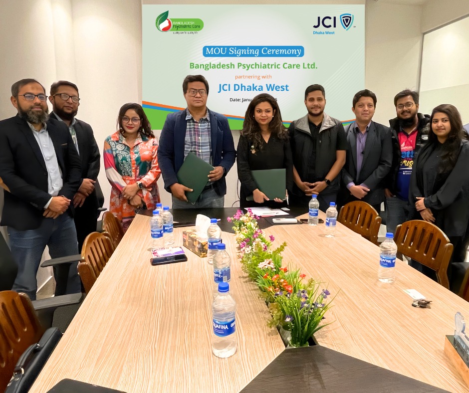 Bangladesh Psychiatric Care Ltd. and JCI Dhaka West Sign MoU to Promote Mental Health Awareness
